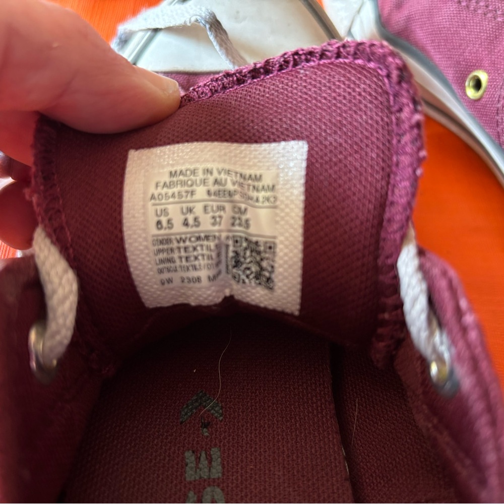 Converse Maroon Canvas Sneakers
